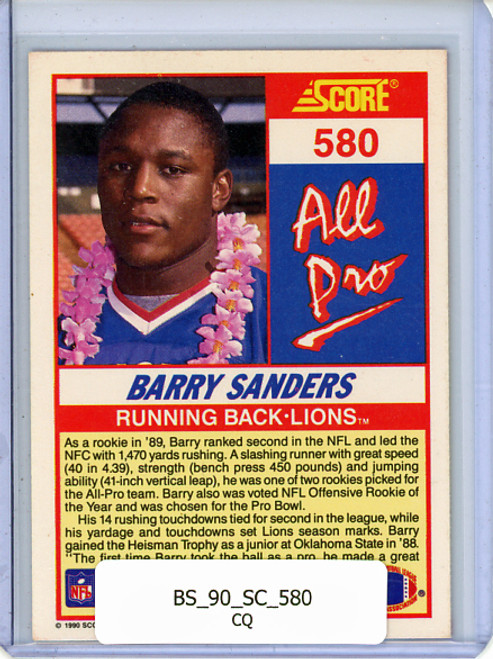 Barry Sanders 1990 Score #580 All Pro (CQ)