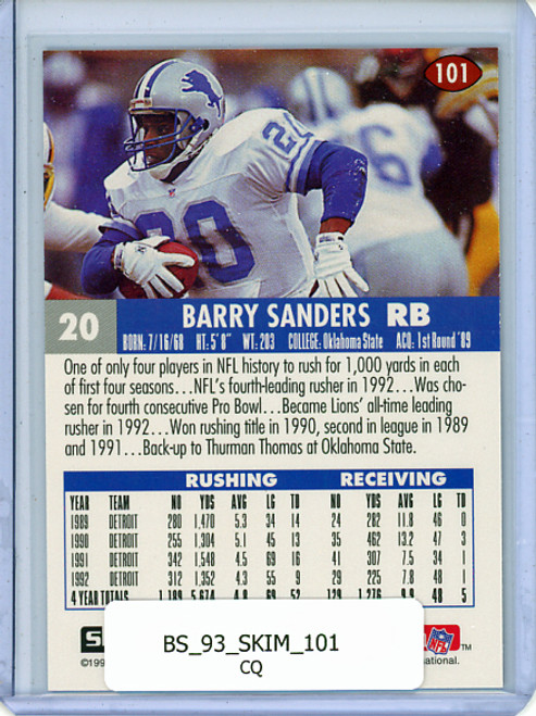 Barry Sanders 1993 Skybox Impact #101 (CQ)