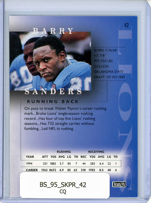 Barry Sanders 1995 Skybox Premium #42 (CQ)