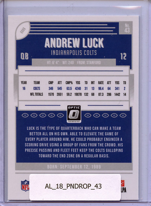 Andrew Luck 2018 Donruss Optic #43