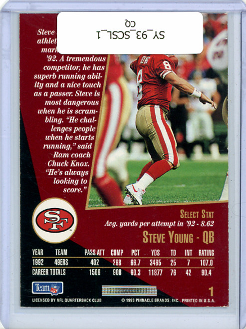 Steve Young 1993 Select #1 (CQ)