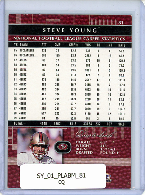 Steve Young 2001 Playoff Absolute #81 (CQ)