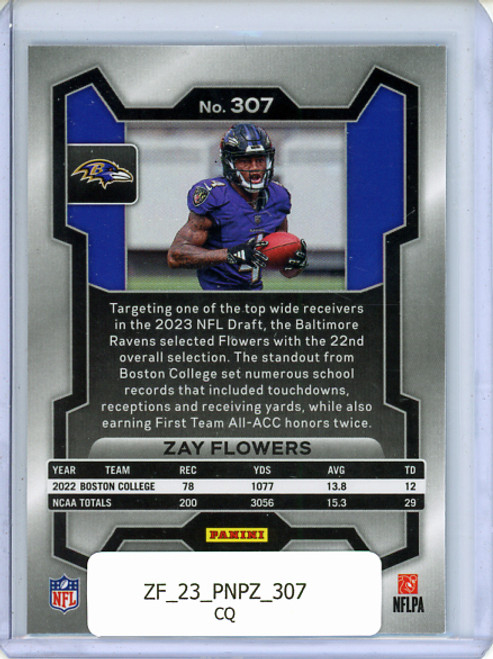 Zay Flowers 2023 Prizm #307 (CQ)