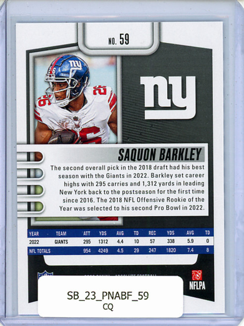 Saquon Barkley 2023 Absolute #59 (CQ)