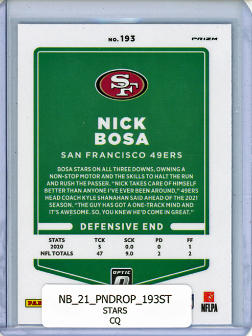 Nick Bosa 2021 Donruss Optic #193 Stars (CQ)