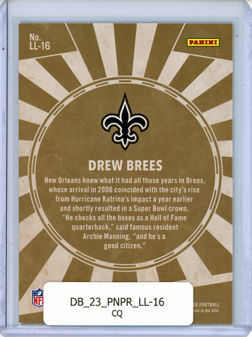 Drew Brees 2023 Prestige, Living Legends #LL-16 (CQ)