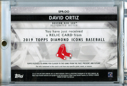 David Ortiz 2019 Diamond Icons Relics #SPR-DO (#06/10)