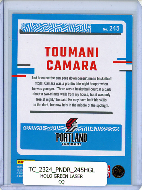 Toumani Camara 2023-24 Donruss #245 Holo Green Laser (CQ)