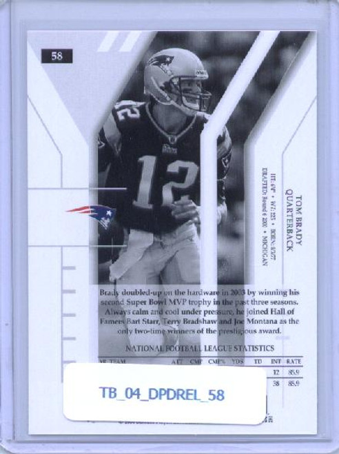 Tom Brady 2004 Donruss Elite #58