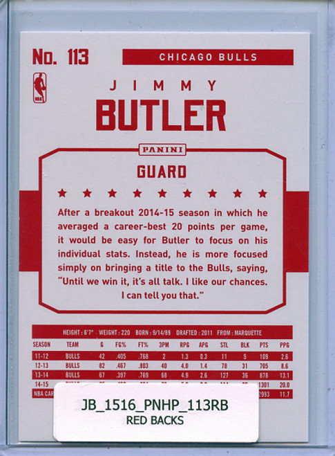 Jimmy Butler 2015-16 Hoops #113 Red Backs