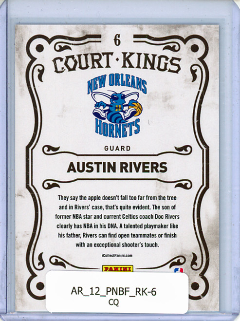 Austin Rivers 2012 Panini Black Friday, Rookie Kings #6 (CQ)