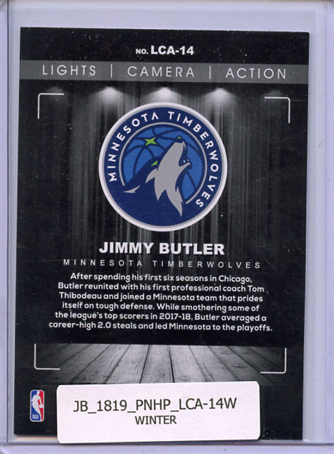 Jimmy Butler 2018-19 Hoops, Lights Camera Action #LCA-14 Winter