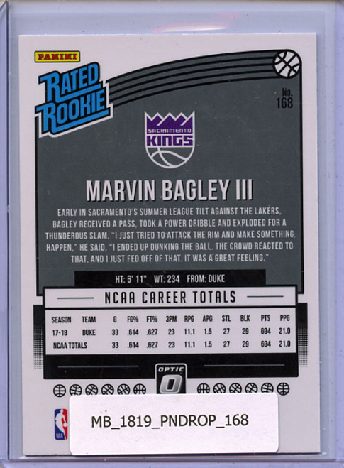 Marvin Bagley III 2018-19 Donruss Optic #168