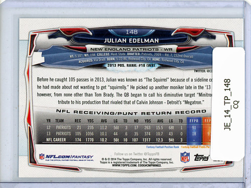 Julian Edelman 2014 Topps #148 (CQ)