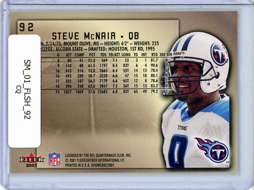 Steve McNair 2001 Showcase #92 (CQ)