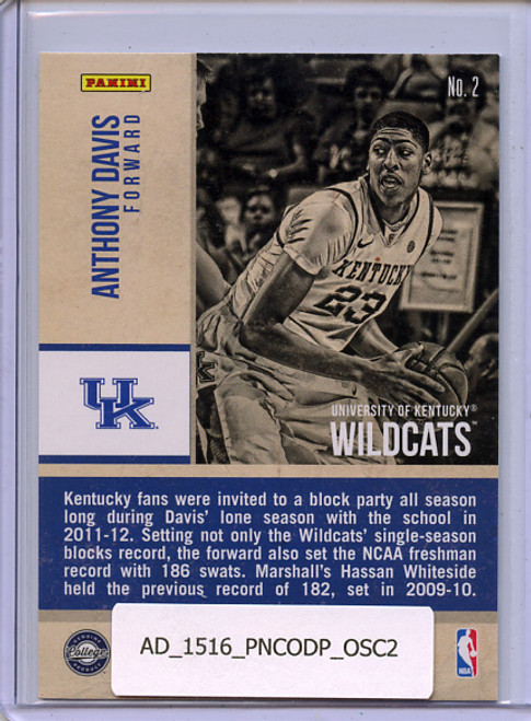 Anthony Davis 2015-16 Contenders Draft Picks, Old School Colors #2