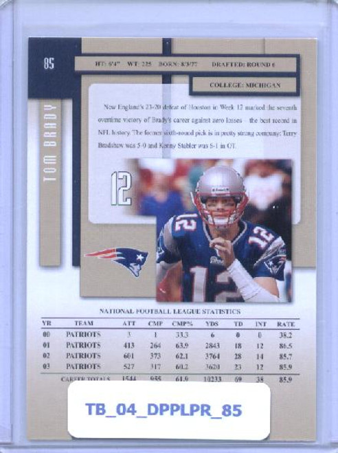 Tom Brady 2004 Playoff Prestige #85