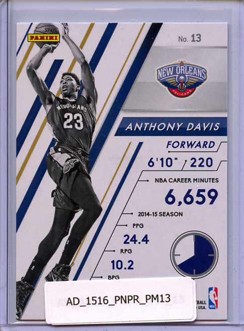 Anthony Davis 2015-16 Prestige, Playmakers #13