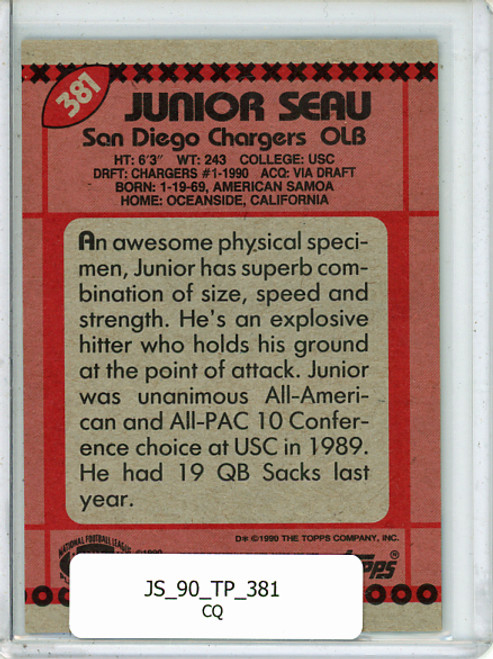 Junior Seau 1990 Topps #381 (CQ)