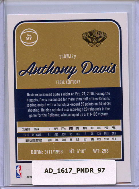 Anthony Davis 2016-17 Donruss #97