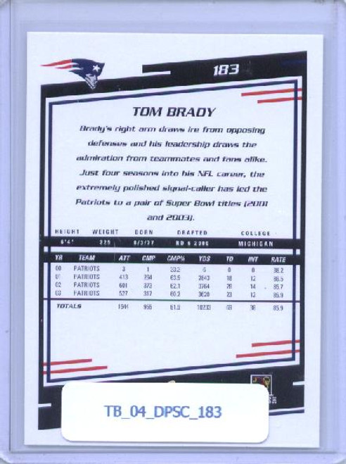 Tom Brady 2004 Score #183