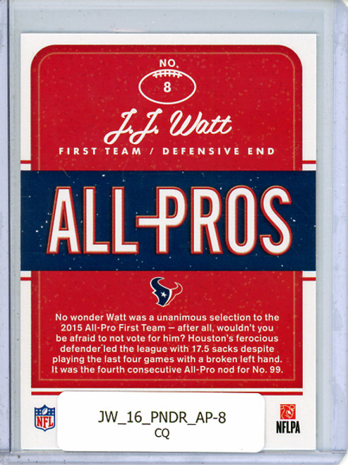 J.J. Watt 2016 Donruss, All-Pros #8 (CQ)