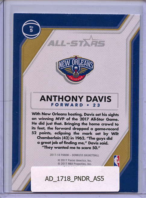 Anthony Davis 2017-18 Donruss, All-Stars #5