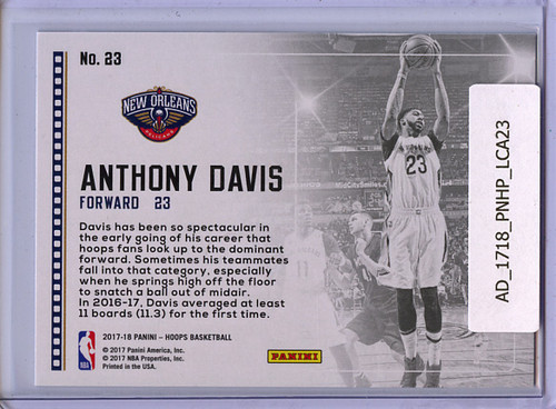 Anthony Davis 2017-18 Hoops, Lights Camera Action #23