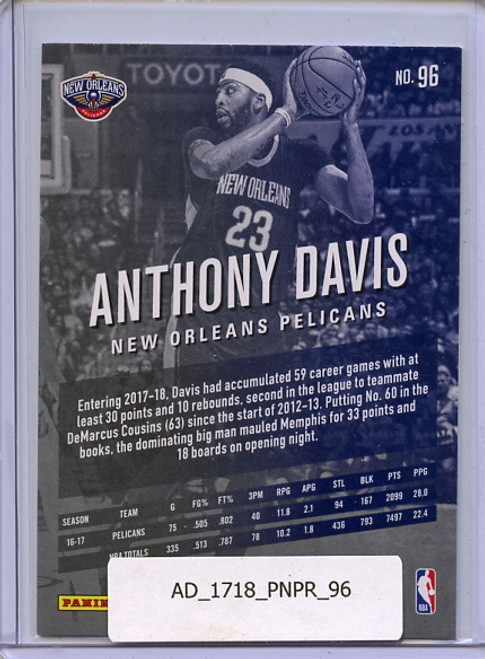 Anthony Davis 2017-18 Prestige #96