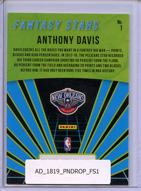 Anthony Davis 2018-19 Donruss Optic, Fantasy Stars #1