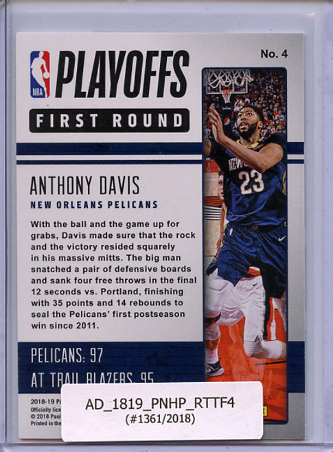 Anthony Davis 2018-19 Hoops, Road to the Finals #4 First Round (#1361/2018)
