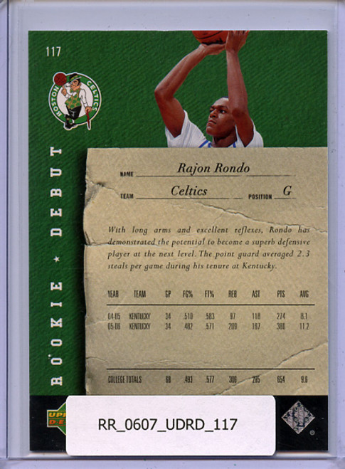 Rajon Rondo 2006-07 Rookie Debut #117