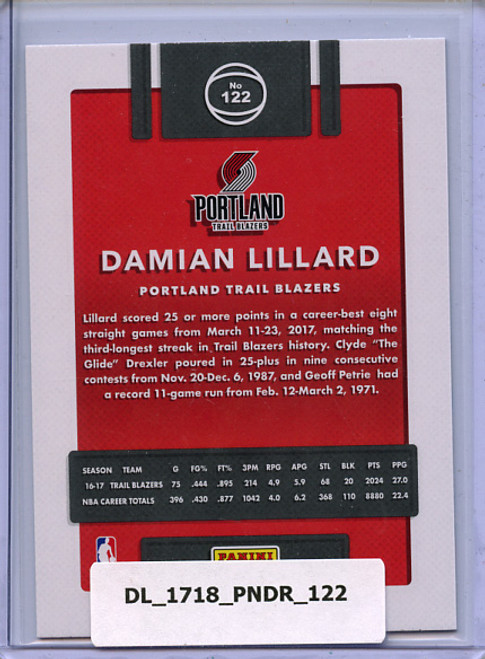 Damian Lillard 2017-18 Donruss #122