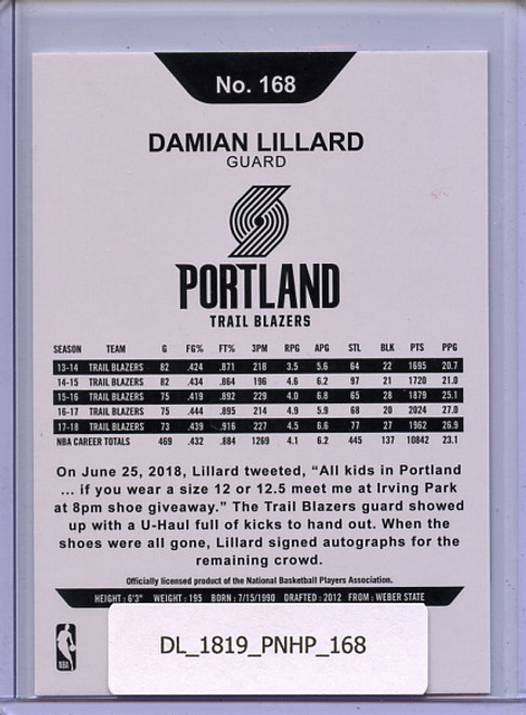 Damian Lillard 2018-19 Hoops #168