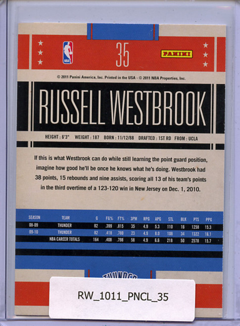 Russell Westbrook 2010-11 Classics #35