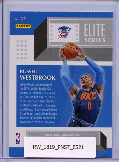 Russell Westbrook 2018-19 Status, Elite Series #21