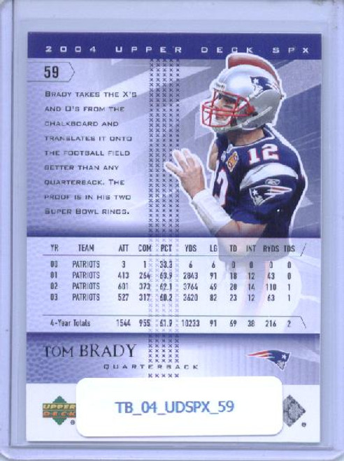 Tom Brady 2004 Upper Deck SPx #59