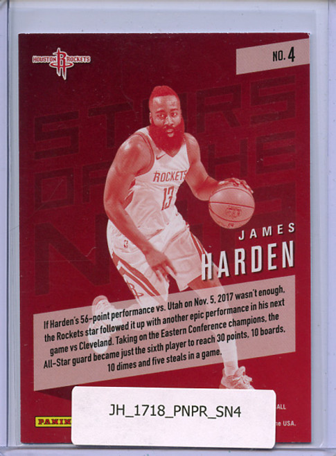 James Harden 2017-18 Prestige, Stars of the NBA #4