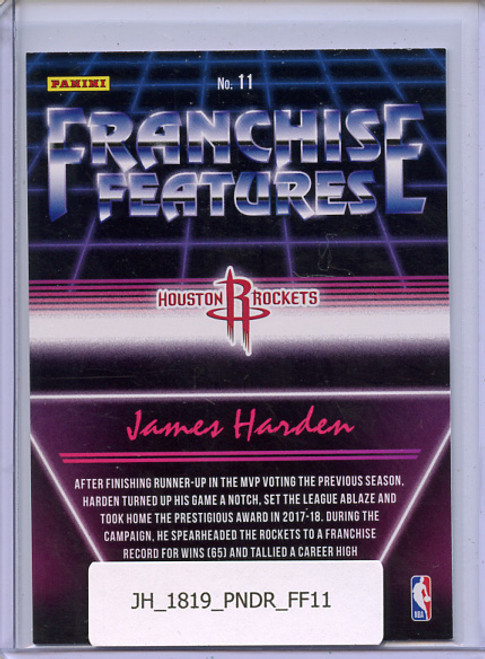 James Harden 2018-19 Donruss, Franchise Features #11