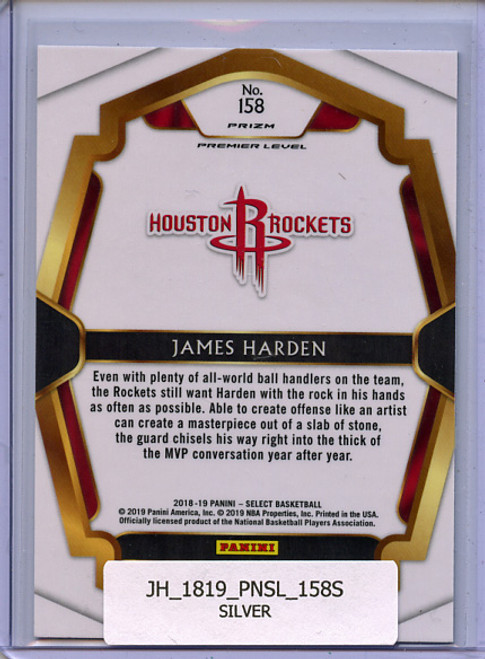 James Harden 2018-19 Select #158 Premier Level Silver