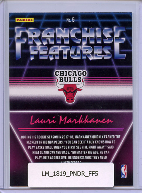 Lauri Markkanen 2018-19 Donruss, Franchise Features #5