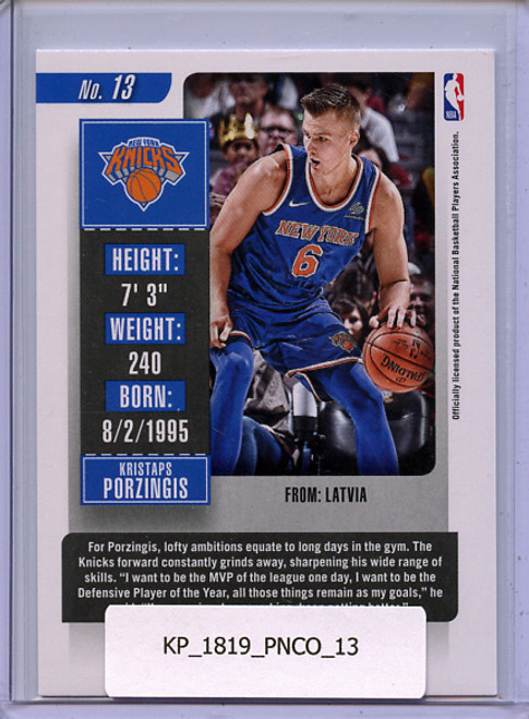 Kristaps Porzingis 2018-19 Contenders #13