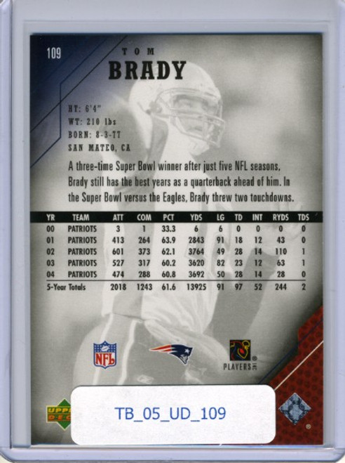 Tom Brady 2005 Upper Deck #109