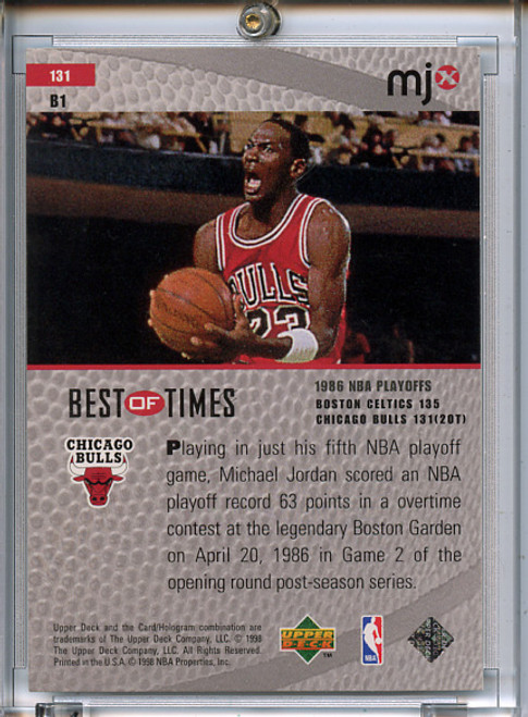 Michael Jordan 1998 Upper Deck MJx #131 Best of Times