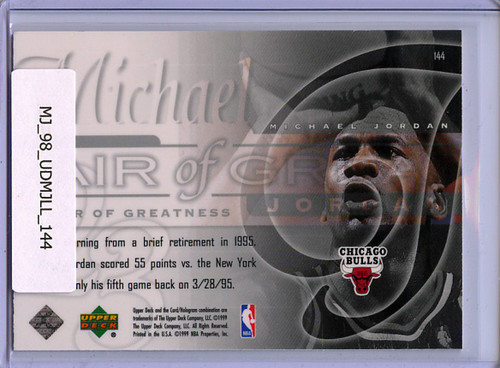 Michael Jordan 1999-00 Upper Deck #144 Air