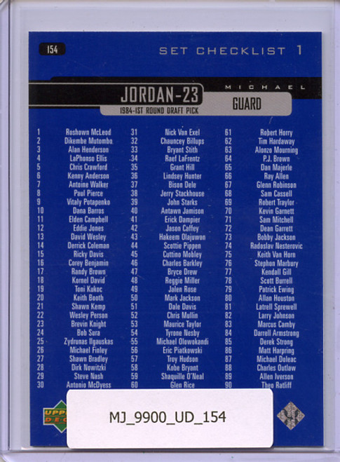 Michael Jordan 1999-00 Upper Deck #154 Checklist