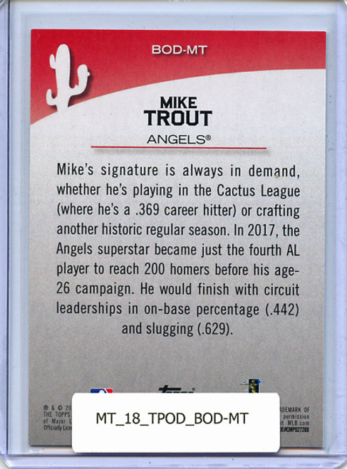 Mike Trout 2018 Opening Day, Before Opening Day #BOD-MT