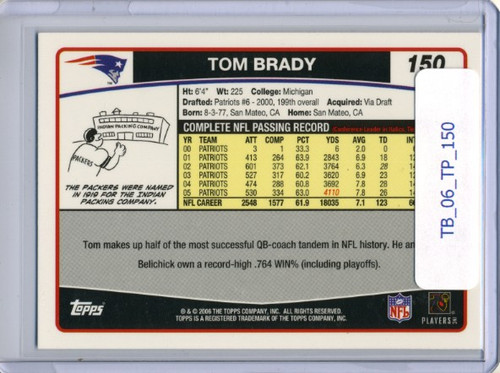 Tom Brady 2006 Topps #150
