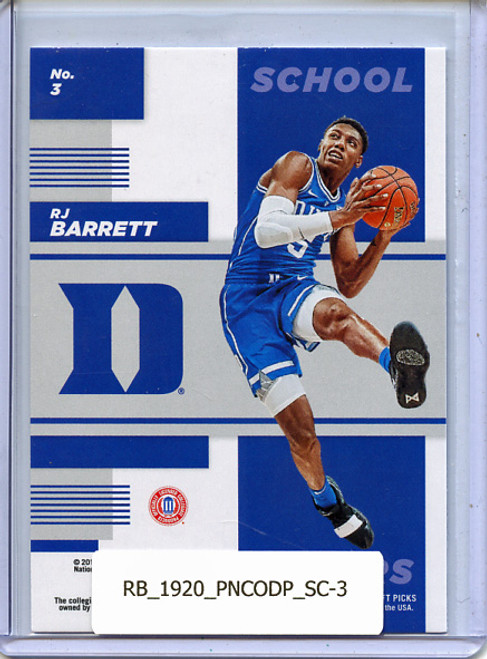 RJ Barrett 2019-20 Contenders Draft Picks, School Colors #3