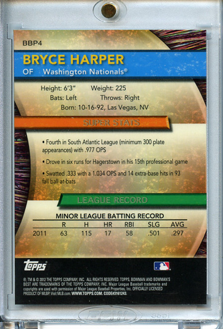 Bryce Harper 2012 Bowman's Best, Best Prospects #BBP4 (2)